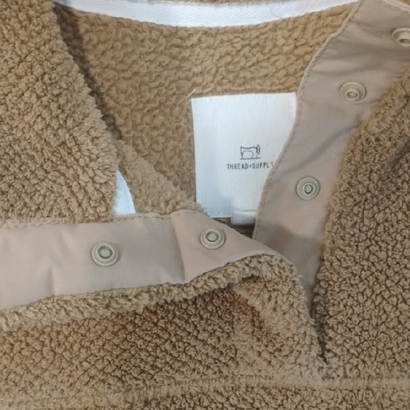 Thread & Supply Men's Zip Up Sweater in Tan - Picture 3 of 7